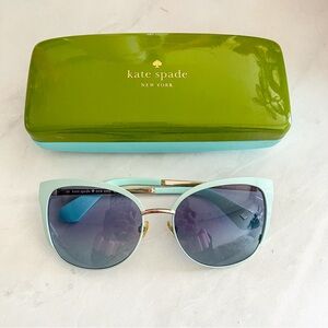 Kate Spade mint light blue cat eye sunglasses